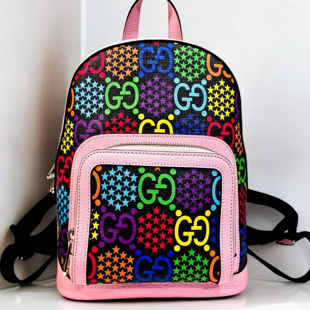 Authentic Gucci Gg Multicolor Backpack - image 1